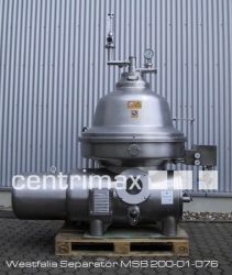 MSB 200-01-076 GEA Westfalia Separator Centrifuga a dischi