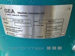 OTC 3-03-107 GEA Westfalia Separator Separatore a tamburo solido